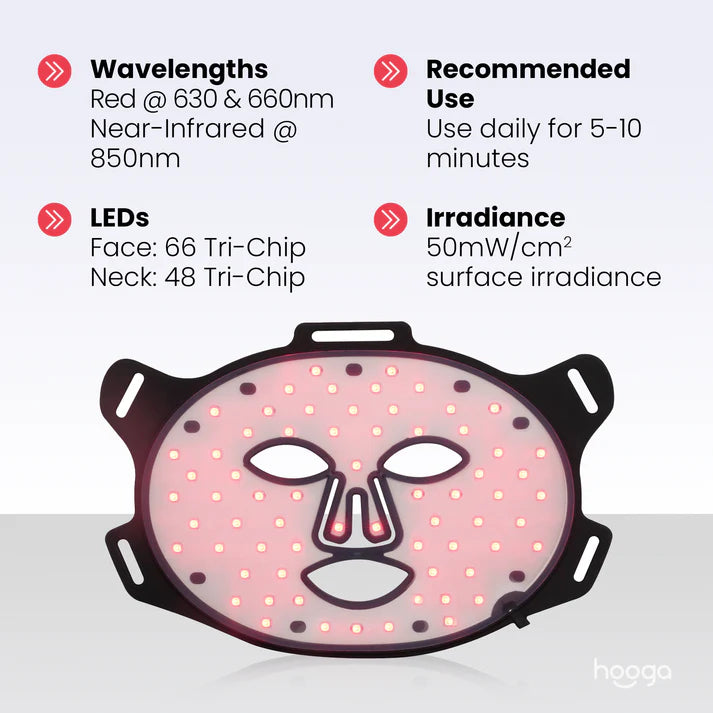 hooga Red Light Therapy Face Mask