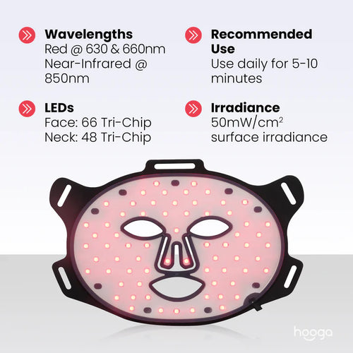 hooga Red Light Therapy Face Mask