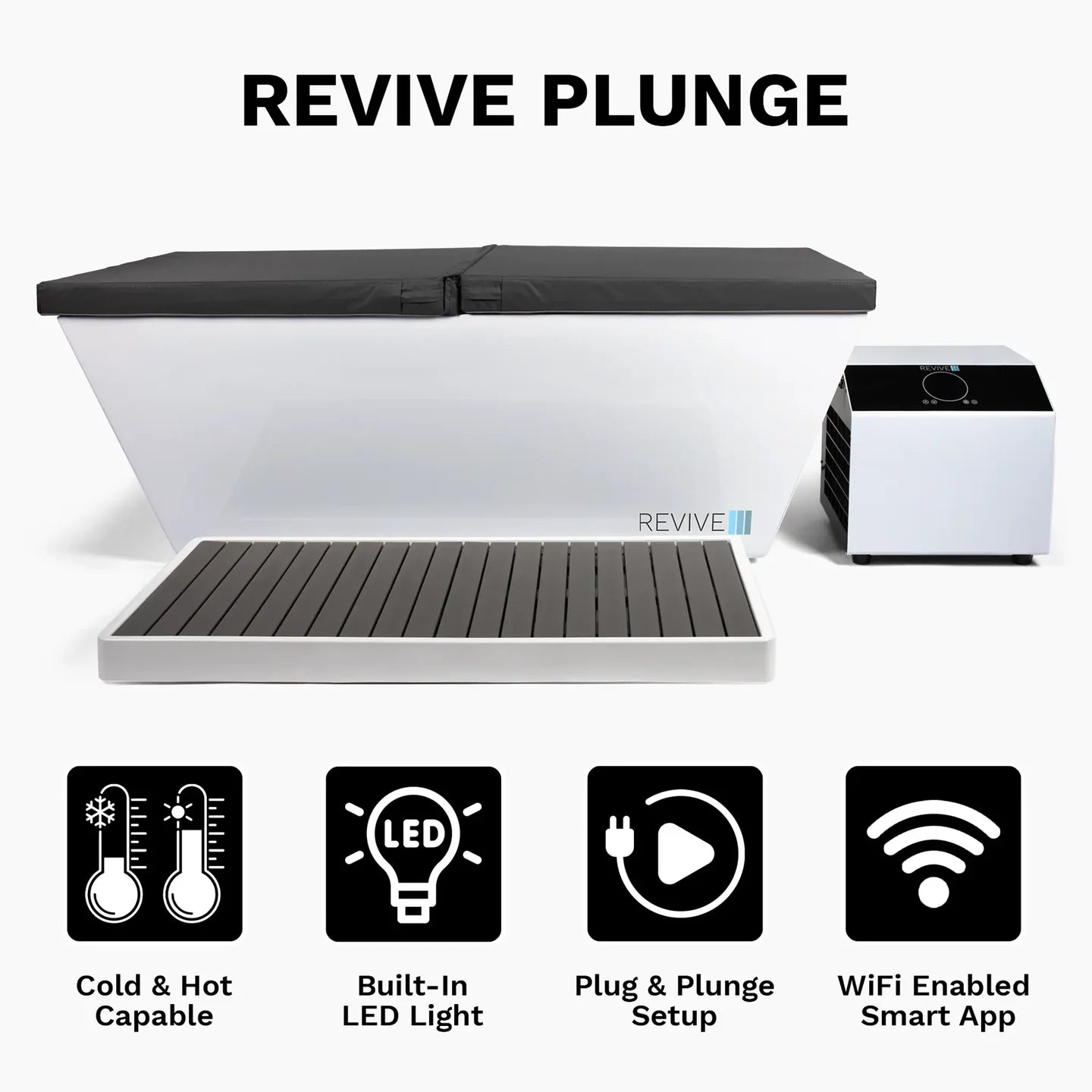 REVIVE 4 Person Extended Sauna & Acrylic Plunge