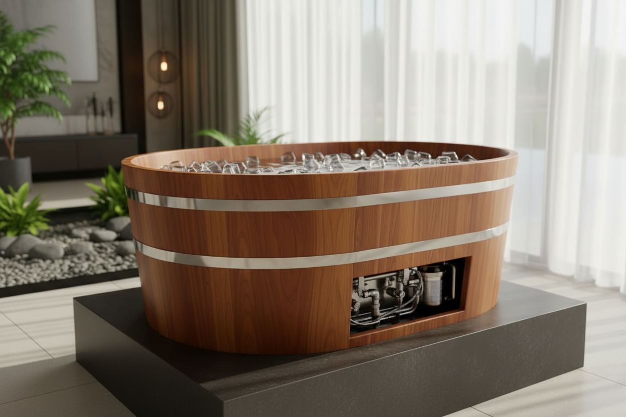 Elite Cedar Barrel Cold Plunge - Premium Recovery System