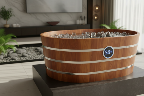 Elite Cedar Barrel Cold Plunge - Premium Recovery System