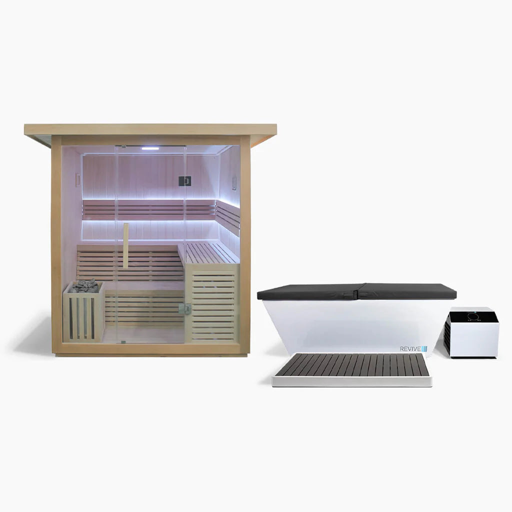 REVIVE 4 Person Traditional Sauna & Acrylic Plunge
